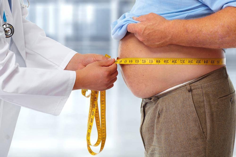 meter around the abdomen-fat man
