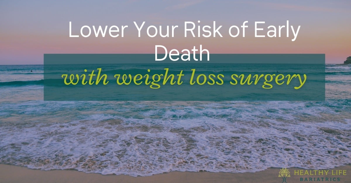 Lower your risk of early death with weight loss surgery.