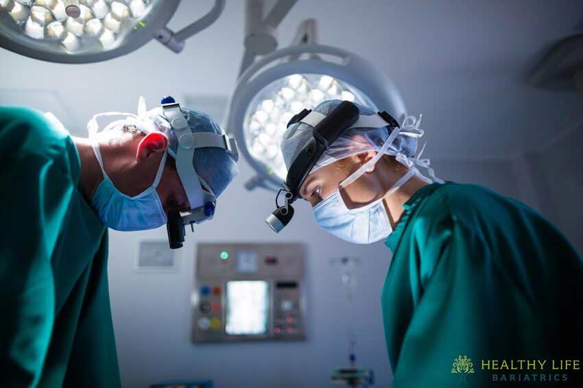 Two surgeons in an operating room.