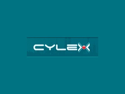 Cylex logo on a blue background.