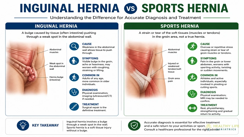 Inguinal Hernia vs Sports Hernia